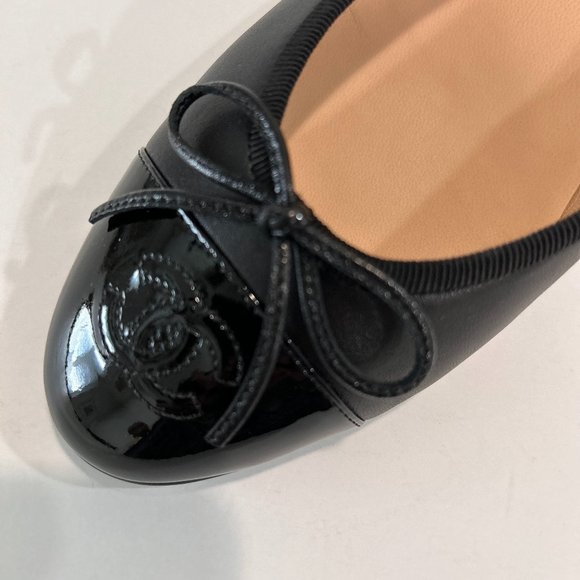 CHANEL Ballerina Flat 94305 Noir 38.5 - Picture 3 of 8